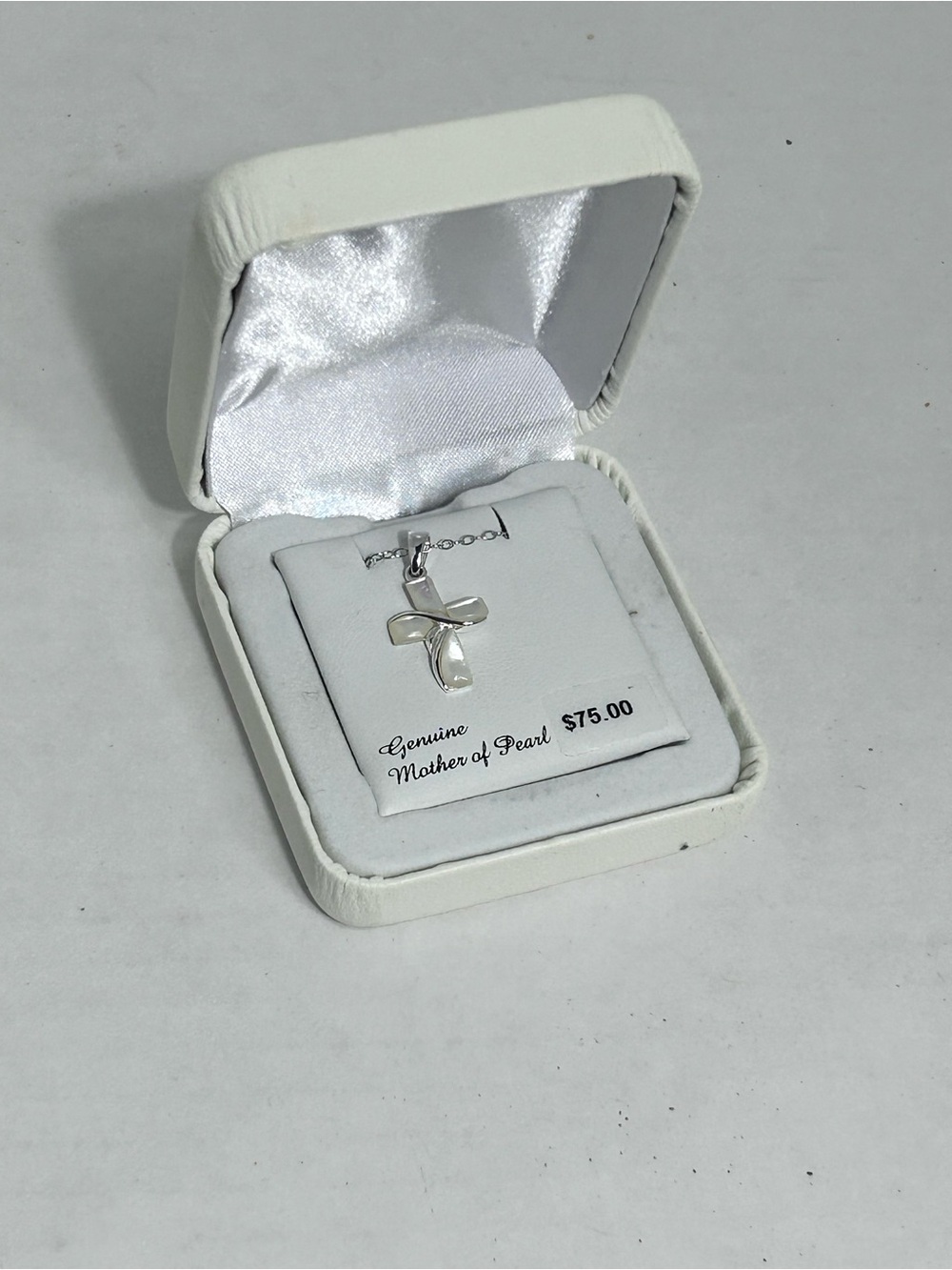 Kohl's Sterling Silver Mother of Pearl Cross Pendant - White